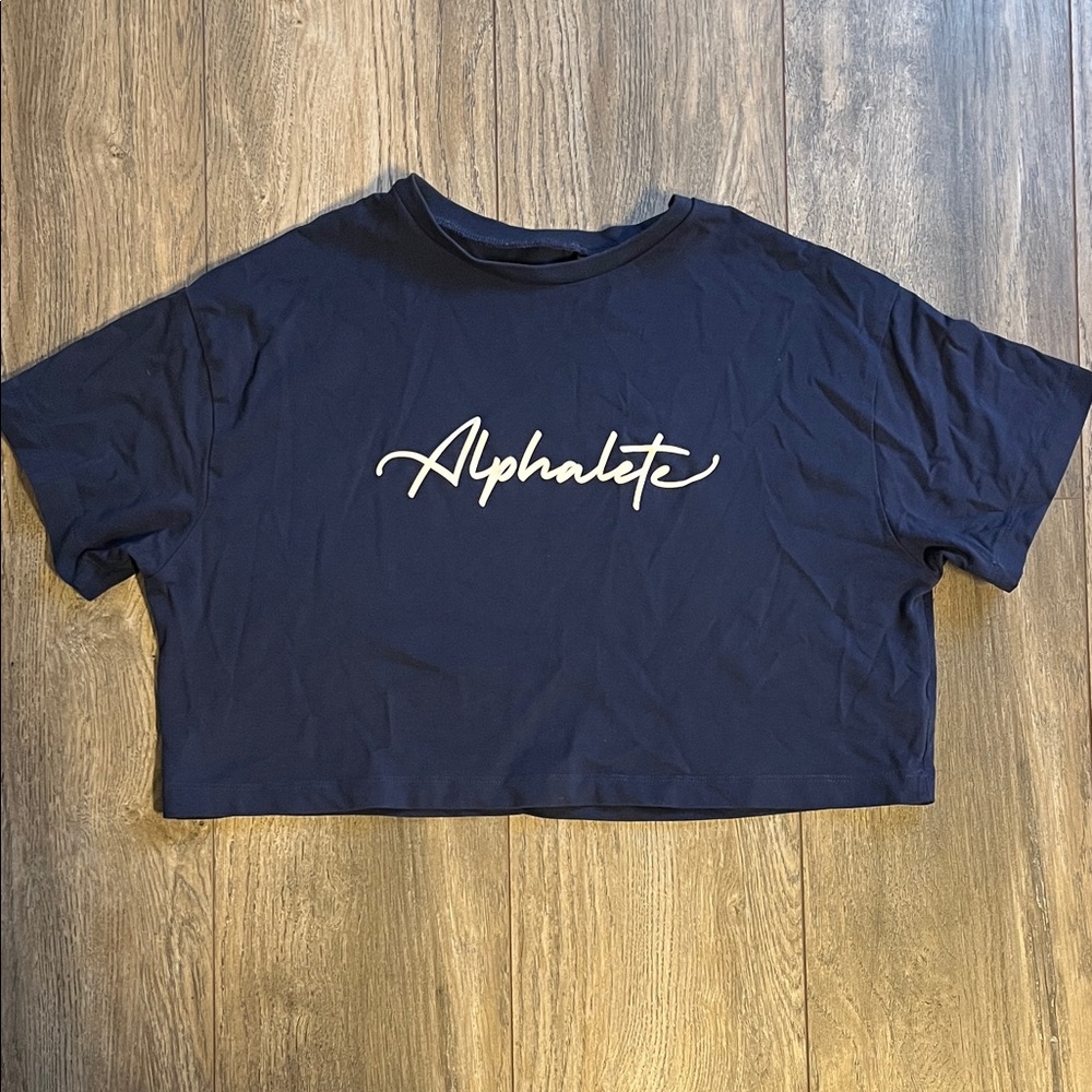 Alphalete Navy Cropped Tee